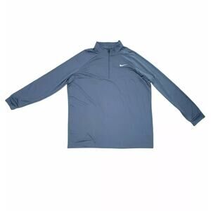 Nike Golf Dri Fit Standard Fit Top Long Sleeve Shirt Quarter Zip XXL Gray